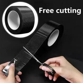 Универсальная автомобильная 5D наклейка из углеродного волокна Центр управления Добро пожаловать дверная пленка Педаль Анти-шаговая система 3cm