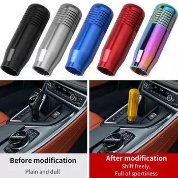 Универсальная автомобильная алюминиевая удлиненная ручка переключения передач, стильная универсальная 8,5-сантиметровая ручка переключения передач, ручная коробка передач серебряный