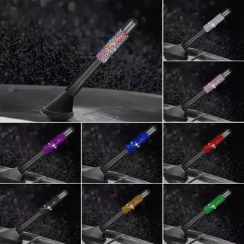 Универсальная автомобильная антенна 12 см/4,72 дюйма Crystal Diamond Auto Retrofit Decors Содержит 4 винта 2 прокладки Bling Car Accessories