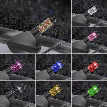 Универсальная автомобильная антенна 3,5 см/1,38 дюйма с кристаллами и бриллиантами, декор для модернизации автомобиля, содержит 4 винта, 2 прокладки, шикарные автомобильные аксессуары