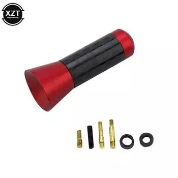 Универсальная автомобильная антенна на крышу 3,5 см с усиленным сигналом FM/AM из углеродного волокна, металлическая короткая мачта, аксессуары для автомобильной радиоантенны чёрный