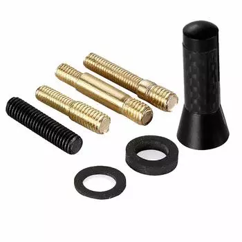 Универсальная автомобильная антенна на крышу 3,5 см с усиленным сигналом, винт из углеродного волокна, металлическая короткая короткая мачтовая антенна чёрный