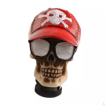 Универсальная автомобильная бейсболка с ручным рычагом переключения передач и черепом, красная