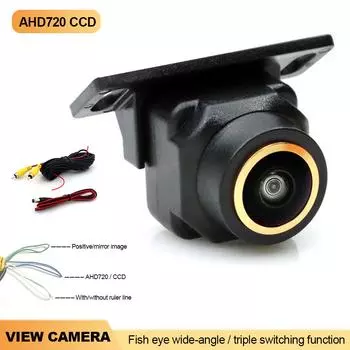 Универсальная автомобильная камера заднего вида, водонепроницаемая HD-камера заднего вида с ПЗС-матрицей и объективом FishEye, ночное видение AHD720 / CCD