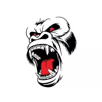 Универсальная автомобильная наклейка на окно, капот, украшение животное, графическая наклейка злая обезьяна