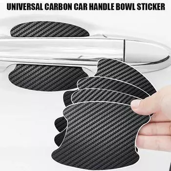 Универсальная автомобильная наклейка на ручку из углеродного волокна для BMW E46 E60 E87 E90 F10 F30 Golf 4 5 6 7 Fiat 500 Peugeot 206 207 208 Passat красный