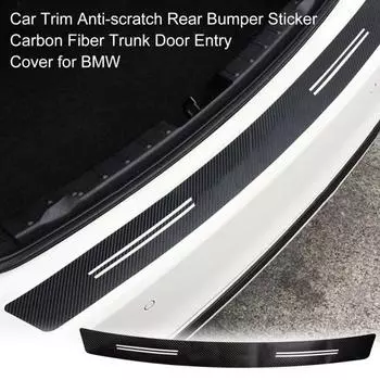 Универсальная автомобильная наклейка, нежная защитная пленка для заднего бампера из углеродного волокна