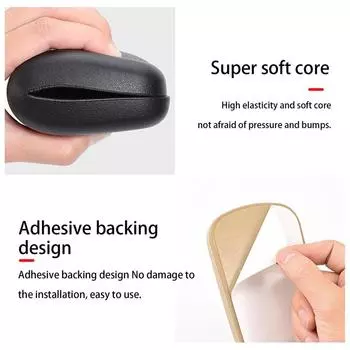 Универсальная автомобильная подушка для ног, наколенник, подушка для поддержки бедра, центральная консоль, подлокотник, подушка для колена, автомобильные аксессуары бежевый