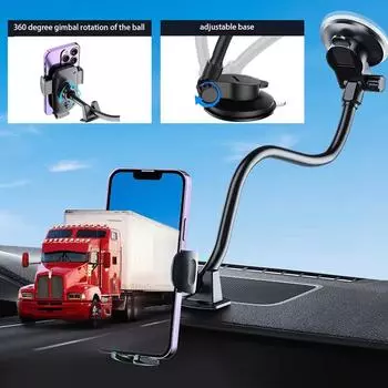 Универсальная автомобильная присоска с длинным кронштейном, утолщенная регулируемая подставка для телефона на лобовое стекло автомобиля, крепление для автомобиля и грузовика V P1N8 зелёный