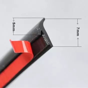 Универсальная автомобильная резиновая уплотнительная полоса 2M, наклонная Т-образная автомобильная дверная резиновая прокладка, отделка кромки автомобиля, бампер, боковая юбка CHINA