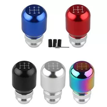 Универсальная автомобильная ручка переключения передач, рычаг переключения передач, выдвижной рычаг ручного переключения передач, регулируемая длина, головка редуктора из алюминиевого сплава чёрный