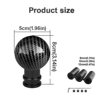 Универсальная автомобильная ручка переключения передач из алюминиевого сплава, углеродное волокно, автоматическая головка переключения передач, 4 цвета, головка переключения передач