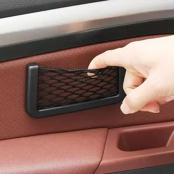 Универсальная автомобильная сетчатая сумка, эластичная сетка, карманный держатель для телефона, органайзер для хранения вещей 15cm