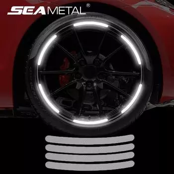 Универсальная автомобильная светоотражающая лента, предупреждающий знак, светоотражающая открытая полоса объявлений, аксессуары, наклейки на наружную дверь автомобиля для BMW 20pcs зелёный