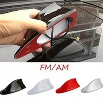 Универсальная автомобильная внешняя крыша Антенна акульего плавника Сигнальная антенна FM / AM красный