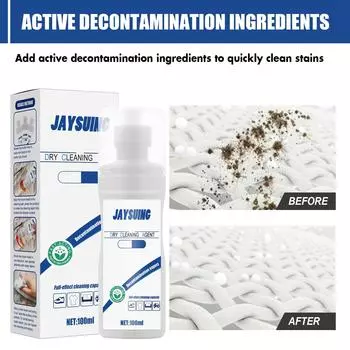 Универсальная безводная пена для чистки одежды, жидкость, не требующая ополаскивания, 100 мл One Size