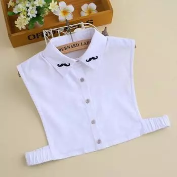 Универсальная блузка с кукольным воротником, рубашка с искусственным воротником, летний белый декоративный искусственный воротник B120