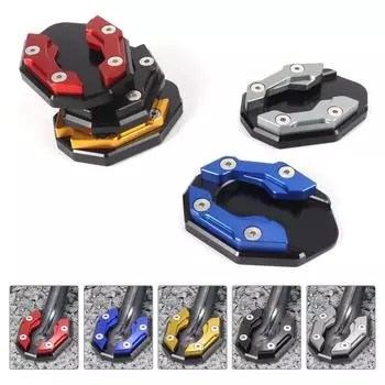 Универсальная боковая подставка для мотоцикла, противоскользящая, удлинитель подножки для велосипеда синий