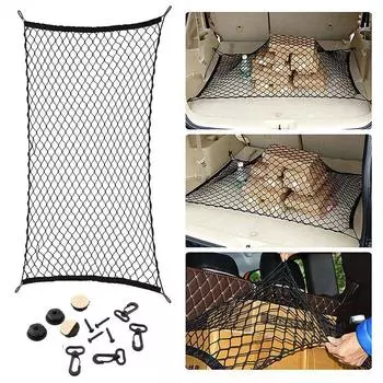 Универсальная большая автомобильная грузовая сетка из нейлона, эластичная сетка для хранения багажа, пикапа, аккуратной сетки для фургона, внедорожника, грузовика, сетчатого кармана