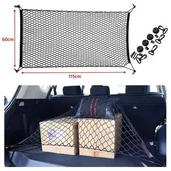 Универсальная большая автомобильная грузовая сетка из нейлона, эластичная сетка для хранения багажа, пикапа, аккуратной сетки для фургона, внедорожника, грузовика, сетчатого кармана чёрный
