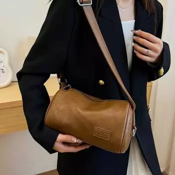 Универсальная большая вместительная женская сумка через плечо из искусственной кожи с подушкой через плечо, новая