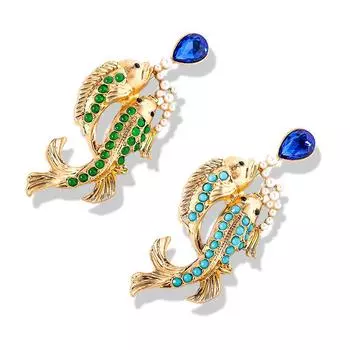 Универсальная брошь с двумя бусинами кои, женская индивидуальная корсажная куртка, кардиган, корсаж зелёный