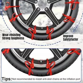 Универсальная цепь противоскольжения, аварийная зимняя регулируемая противоскользящая цепь, подходящая для большинства автомобилей, грузовиков, внедорожников, колеса, противоскользящая стяжка
