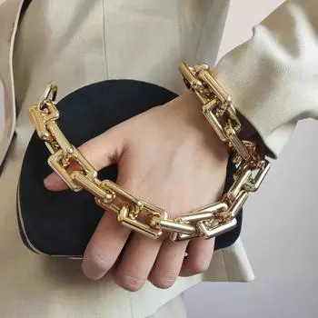 Универсальная цепочка для сумок, широкая цепочка, Золотая Роскошная модная сумка, аксессуары, модная горячая распродажа, цепочка для сумок, атмосфера 40cm золотой