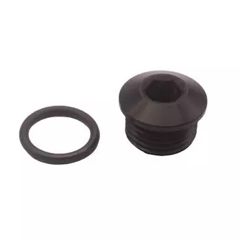 Универсальная черная алюминиевая заглушка-розетка из сплава 10 AN 10 -AN 5/8 ORB с уплотнительным кольцом
