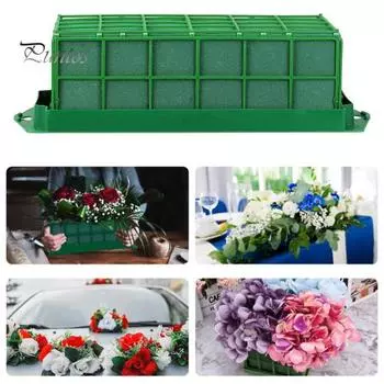 Универсальная цветочная клетка-корзина Флористические магазины Свадьбы Домашний декор Вечеринки Праздники Декоративная цветочная подставка для грязи зелёный