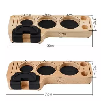 Универсальная деревянная подставка для кофе, держатель для прижима, шайба для эспрессо, экран, станция для трамбовки, рычаг распределения, инструмент, коврик для трамбовки
