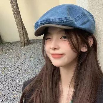 Универсальная детская шляпа Forward, выстиранная в стиле ретро Spice Girls, ковбойское лицо, маленький берет, мужская шляпа с утиным язычком M56-58cm