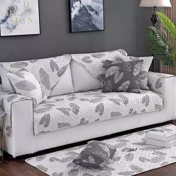 Универсальная диванная подушка Four Seasons из хлопчатобумажной ткани с принтом листьев 70x70cm