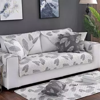 Универсальная диванная подушка Four Seasons из хлопчатобумажной ткани с принтом листьев 70x70cm