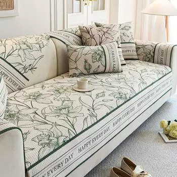 Универсальная диванная подушка Four Seasons с принтом кукурузных зерен, приятная для кожи, нескользящий чехол для дивана, диванная подушка для гостиной в французском стиле ретро 70x70