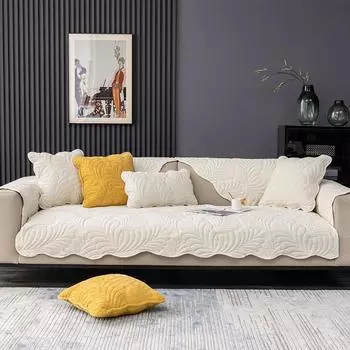 Универсальная диванная подушка Four Seasons с вышивкой, синельные нескользящие подушки для сидений, простая комбинированная ткань для чехла на диван 70*70