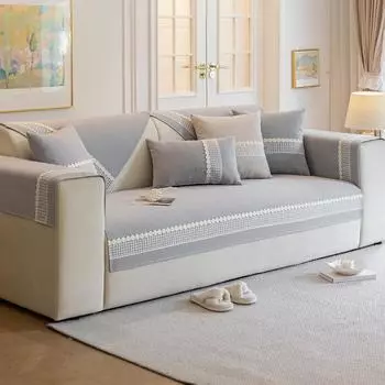 Универсальная диванная подушка Four Seasons, синельные Нескользящие подушки для сидений, новые простые современные кожаные чехлы для диванов для гостиной, тканевые чехлы 70*70cm