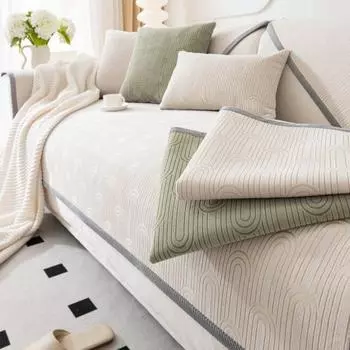 Универсальная диванная подушка из синели Four Seasons, новый кожаный диван, специальный чехол для дивана, тканевый шарф, простой и против кошачьих царапин 70*70