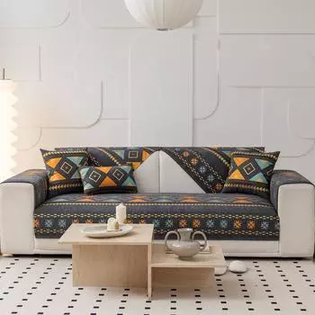 Универсальная диванная подушка из синели Four Seasons, доступная роскошная стильная Нескользящая диванная подушка, полностью покрытая подушка, чехол для дивана, подушка 70*70