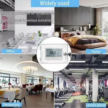 Универсальная домашняя блокирующая крышка для термостата, защита от несанкционированного доступа, блокирующая коробка для термостата с 2 ключами