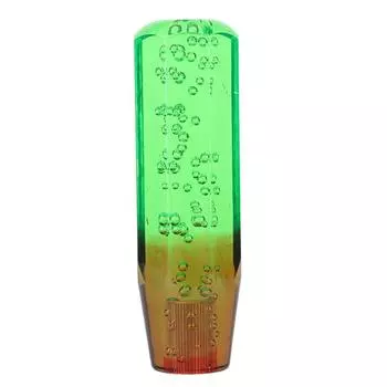 Универсальная двухцветная хрустальная ручка переключения передач-пузырь, головка рычага механической коробки передач с резьбой 8 мм 10 мм зелёный/коричневый