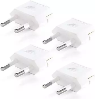 Универсальная европейская переходная вилка типа C, совместимая с переходным адаптером для розеток, предназначенная для путешествий за границу. Удобная вилка для переноски.