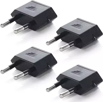 Универсальная европейская переходная вилка типа C, совместимая с переходным адаптером для розеток, предназначенная для путешествий за границу. Удобная вилка для переноски.