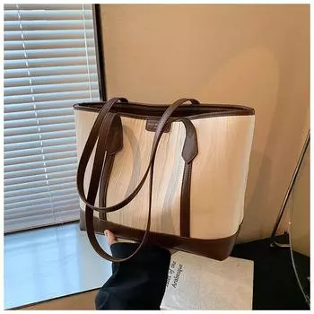 Универсальная фактура большая сумка через плечо женская 2024 новая популярная модная вместительная студенческая сумка-тоут сумка для поездок на работу чёрный