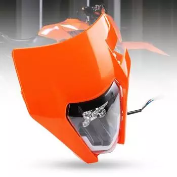 Универсальная фара для мотоцикла, высокая/низкая яркость, светодиодная фара 5 Super DRL, для грязи KTM чёрный