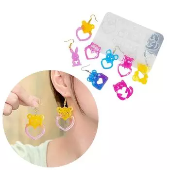 Универсальная форма для литья из смолы, форма для изготовления сережек «сделай сам», кулон, формы для эпоксидной смолы ко Дню святого Валентина, идеально подходящие для создания ювелирных сережек 2