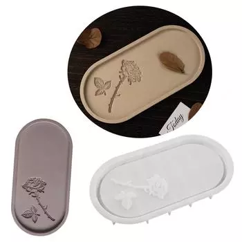 Универсальная форма для тарелок из смолы Эллиптическая форма Формы для тарелок Формы для литья из смолы Силиконовые формы для подносов для самостоятельного изготовления 5