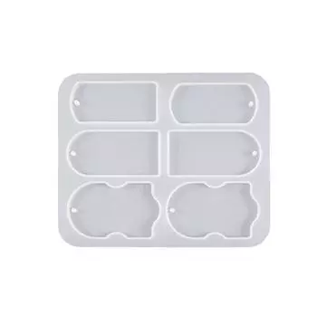 Универсальная форма из эпоксидной смолы для ожерелья, брелока, подвески, модные круглые и геометрические формы для изготовления аксессуаров 10