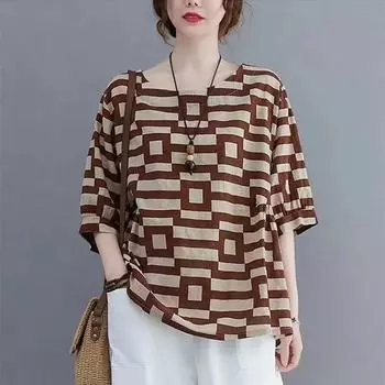 Универсальная футболка для женщин с коротким рукавом, закрывающая живот толстяка, со средним рукавом M чёрный