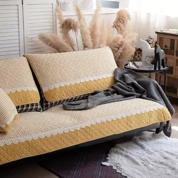 Универсальная хлопковая модная диванная подушка на четыре сезона, нескользящая тканевая подушка, простая современная комбинированная подушка для дивана, мытый хлопок 70*70